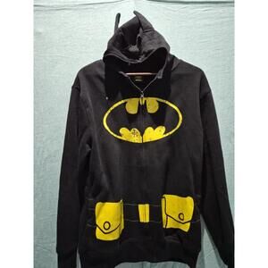 2013 DC Comics Batman cosplay costume full zip-up hoodie jacket Medium